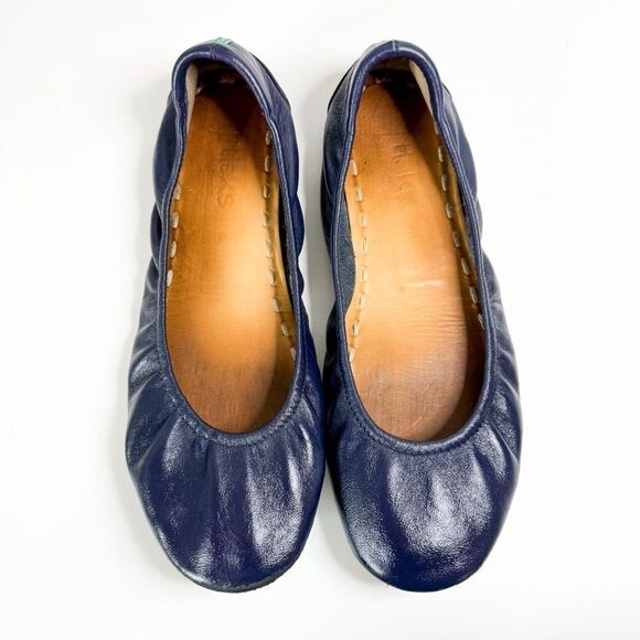 Tieks by Gavrieli Women's Navy Blue Leather Ballet Flats Size 8 - Picture 6 of 7